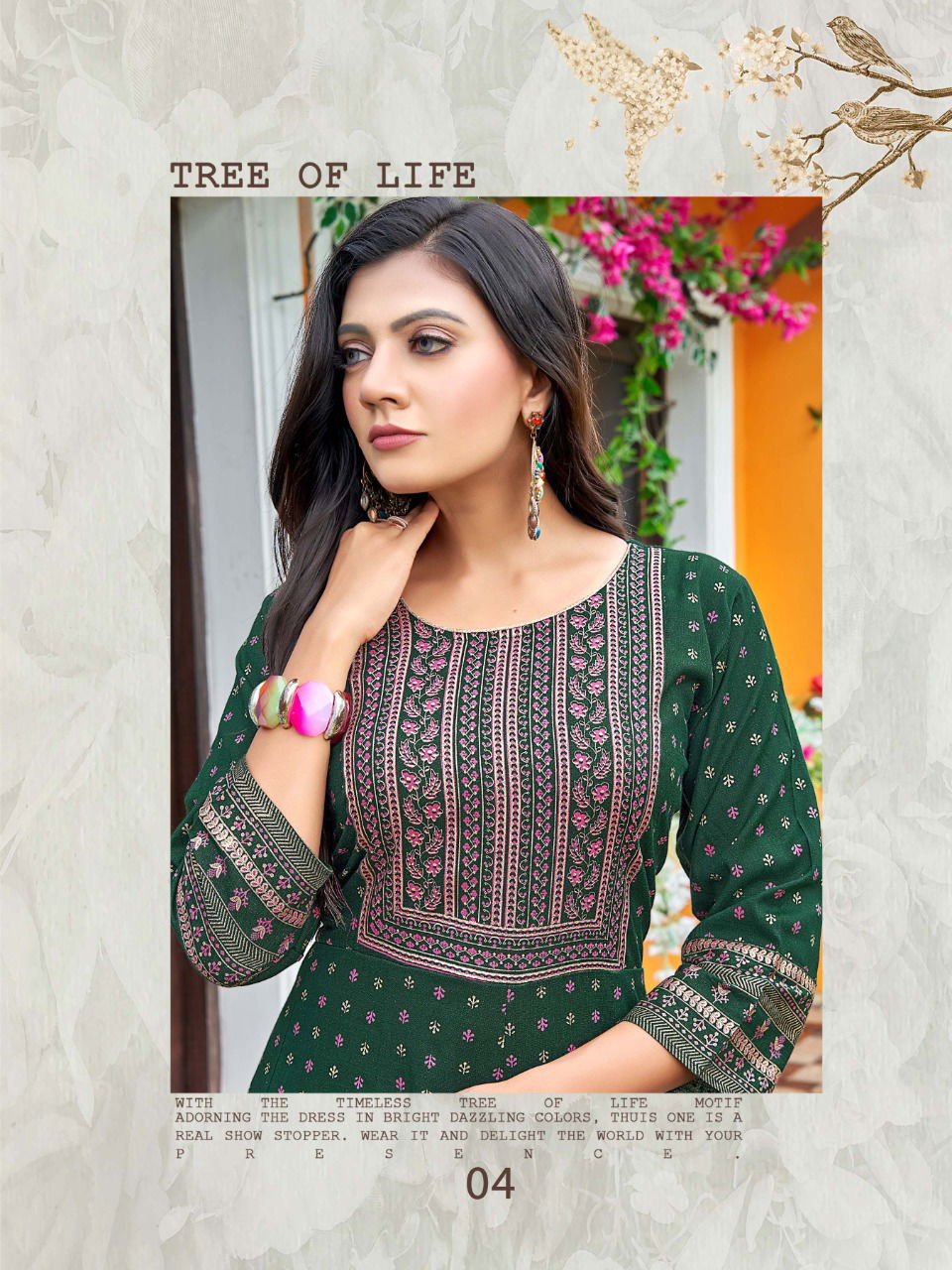 Hirwa Samantha 2 Rayon Festival Wear Long Anaraklai Kurti Collection